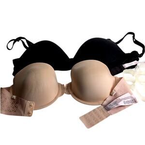 Victoria's Secret lot 2 bra's 32d one strapless with clear straps other T shirt